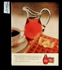 1955 Log Cabin Pancake Syrup Waffles Cold Cereal Vintage Print Ad 33445