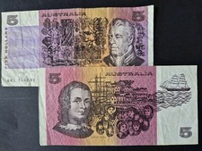 Old Paper  Australian  $5  x 1 - Paper Banknote issue