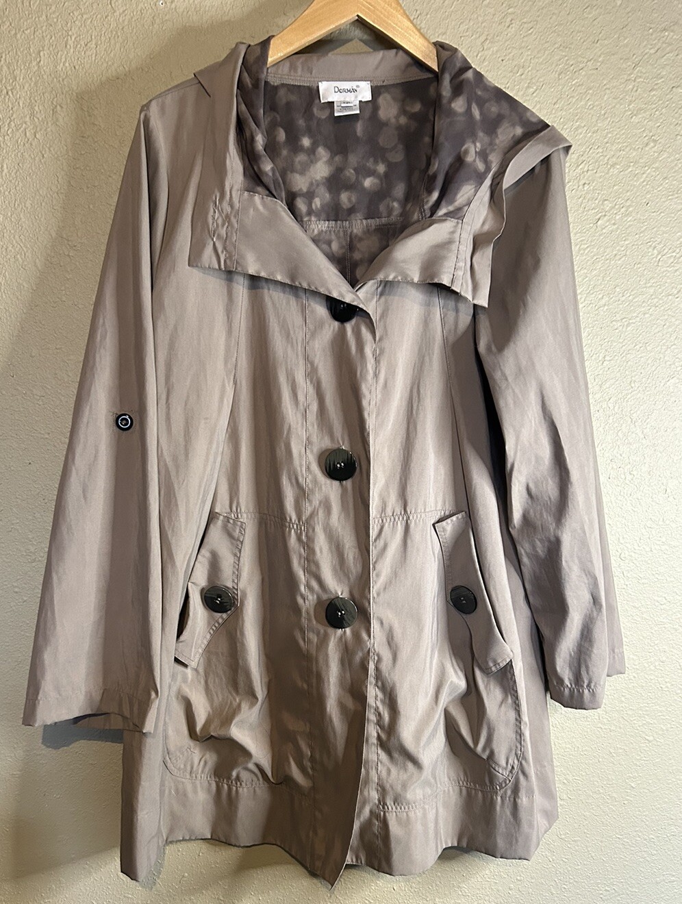 Dorman Lightweight Button Jacket Pockets Zipper I… - image 1