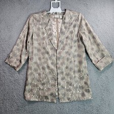 Chico's Collection Blazer Cardigan Women Size 0 Lightweight Shiny - EUC