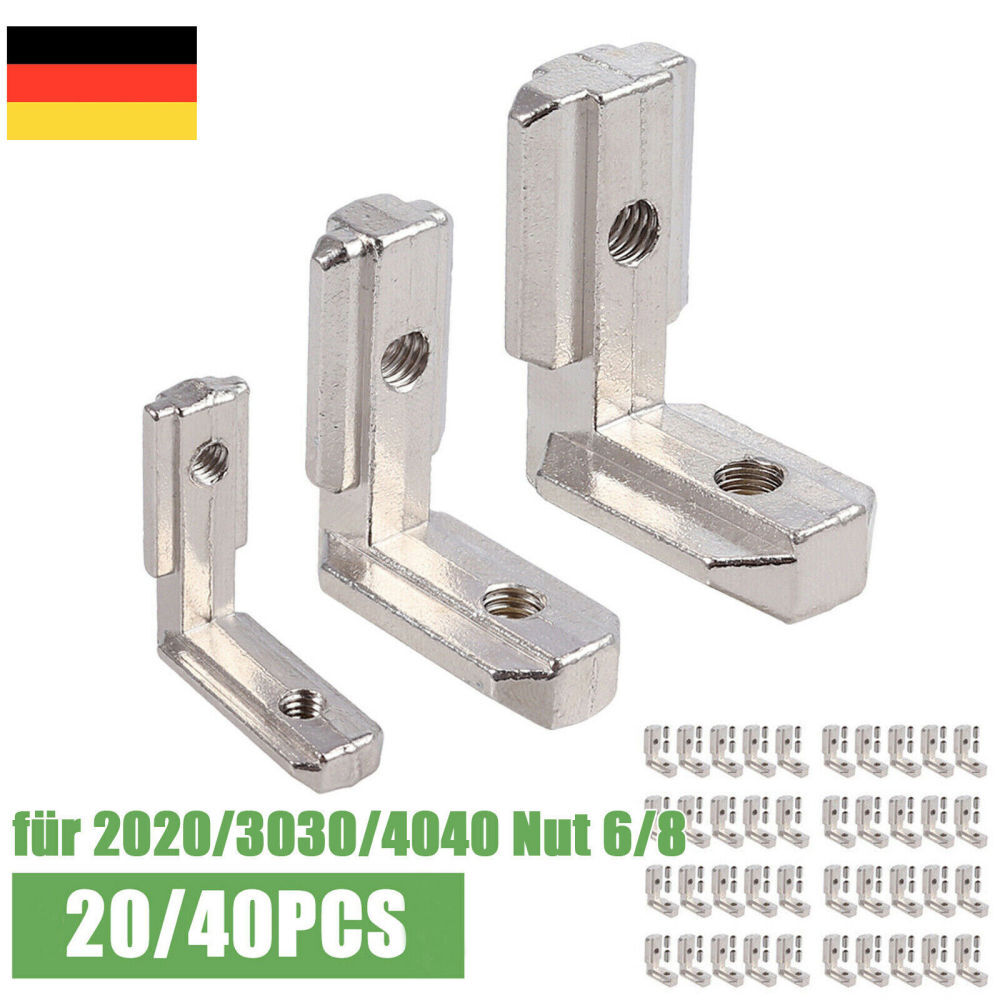 Produktbild von Innen- Und Außenwinkel Aus Aluprofil – Nut 6/8 Mm, Passend Für 20x20, 30x30 Und 40x40 Profile