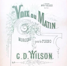 Les Voix Du Matin Sheet Music Intermediate Piano Solo Grenville Dean Wilson
