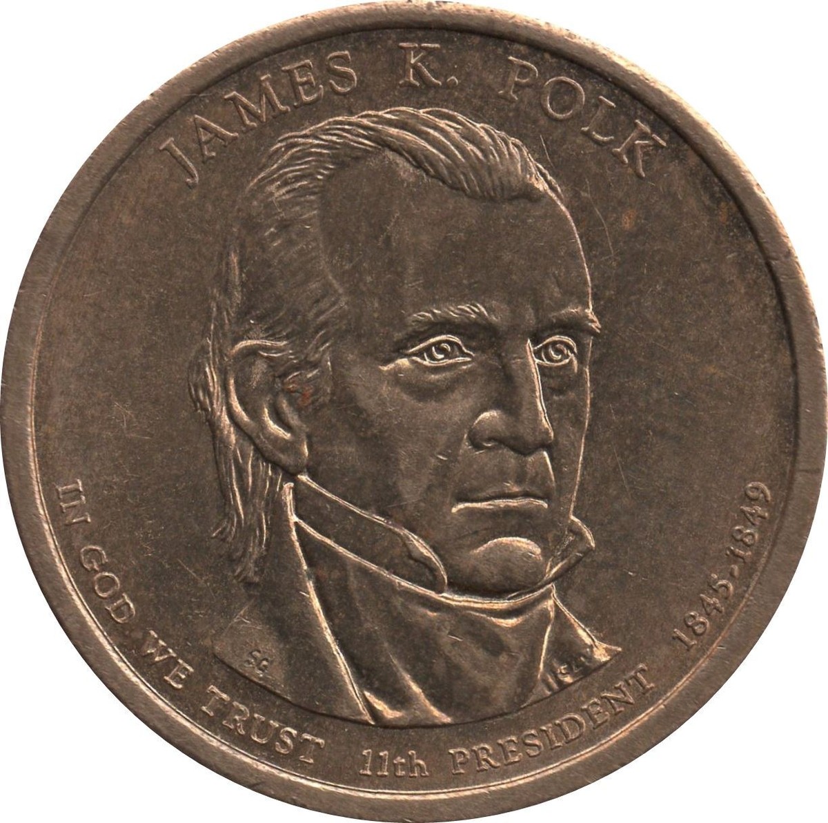 United States | 1 Dollar Coin | James K. Polk | Statue of Liberty
