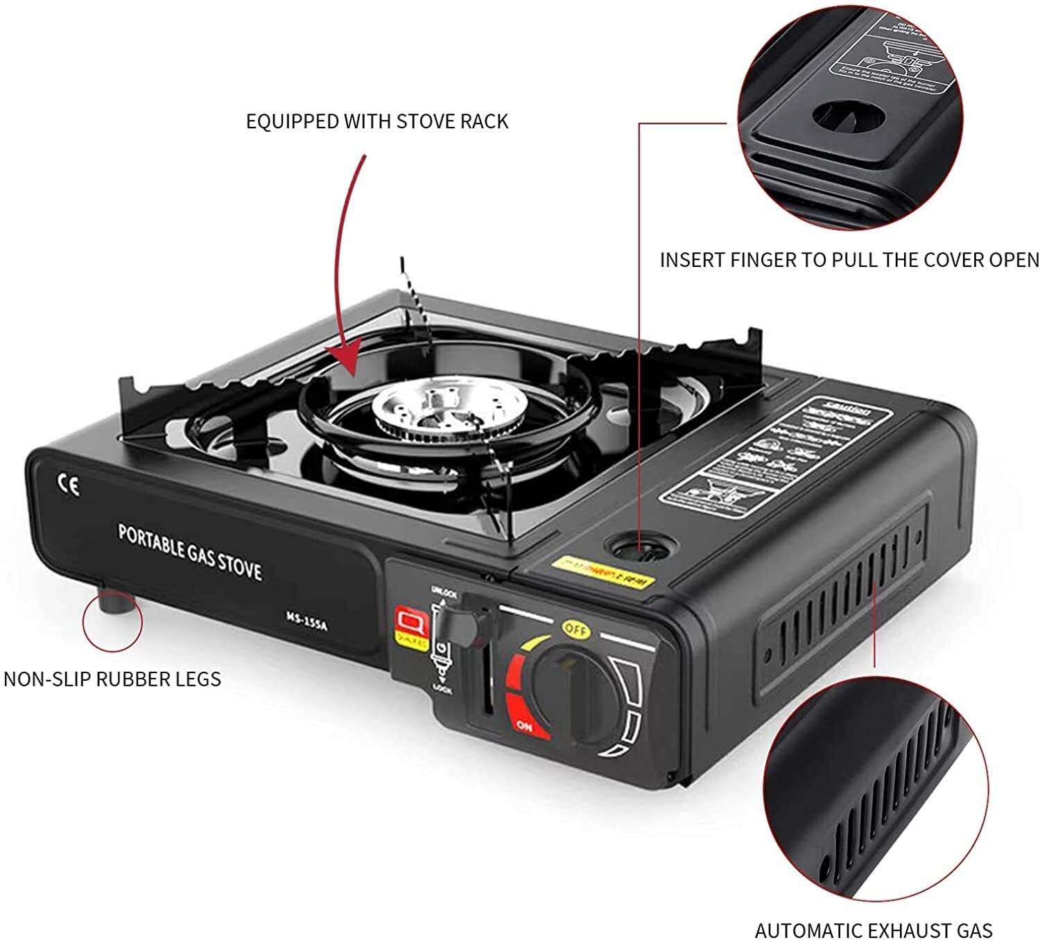 3500W Camping Stove Butane Windproof Fire Brass Cooking Burner