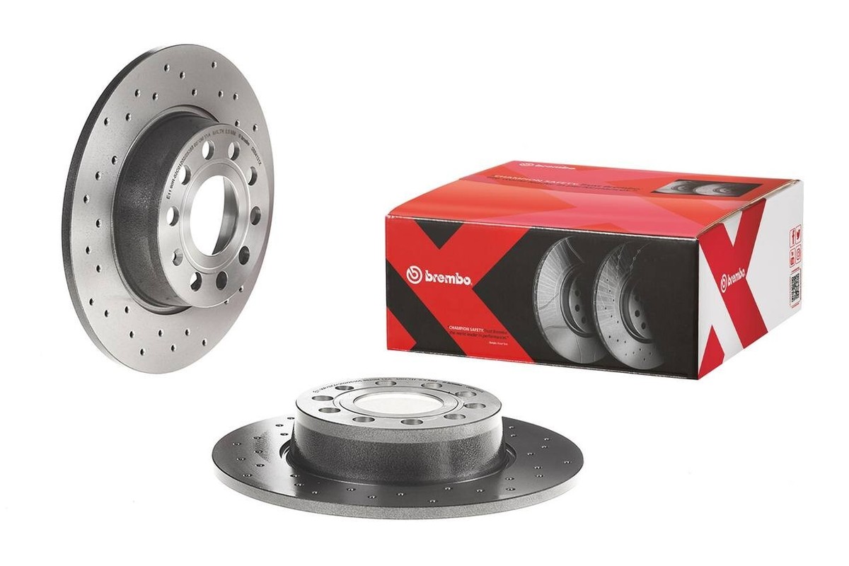 Brembo Disc Brake Rotor 272mm Rear For 2010-2022 Audi / Volkswagen