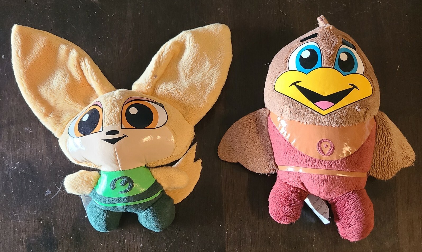 Lot of 2 Qatar Airways Kids Club Plush FAAIZ THE FALCON Farah the