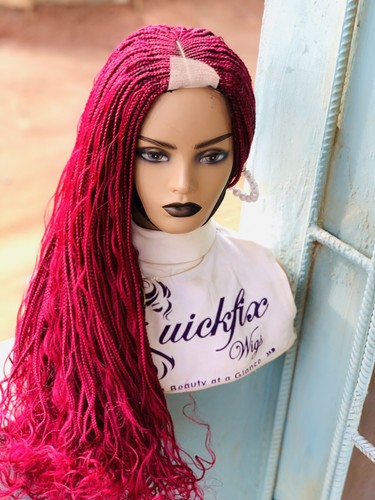 Geflochtene Perücke: Schöne handgefertigte Cornrow Futter Zopf Perücke. Verschluss geflochtene Perücke - Bild 7 von 7