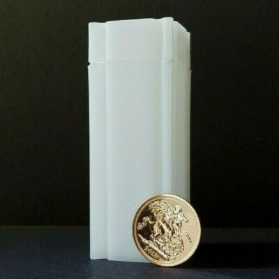 GOLD Sovereign Münzröhre BRANDNEU & leer (fasst 35+ PLUS x VOLLE Sovereigns) 