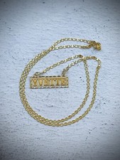 14K Authentic Yellow Gold Personalized Name Plate