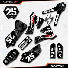 Black Savage Graphics Kit fits KTM 2003-2004 SX SXF XC XCF 125 250 300 450 decal