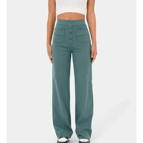 Women's Casual High Waist Stretch Pants Ladies Flexi Pants for Women Trousers - Picture 28 of 31