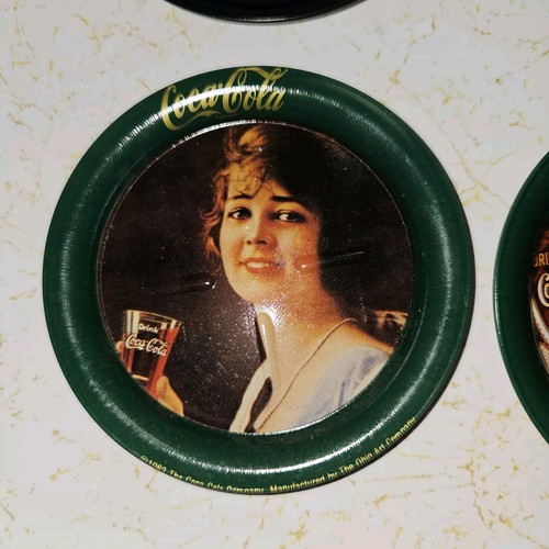 NICE COLLECTION OF 13 COCA-COLA METAL DRINK COASTERS SMALL TRAYS ALL COLORUL - Picture 7 of 16