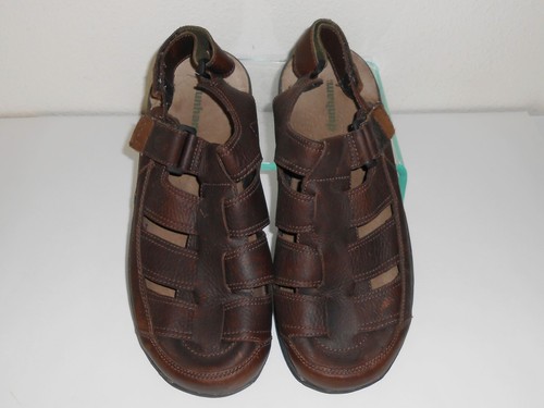 Dunham Herren Größe 14 Braun Leder Sandalen Schuhe Fischer - Bild 2 von 3