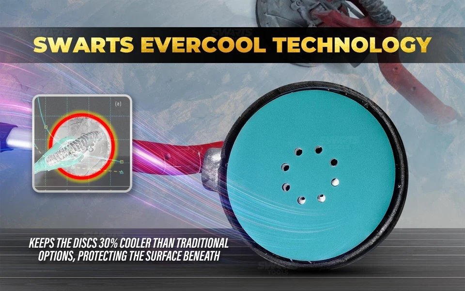 Sanding Discs Pads for Dry Wall Sander Circular Hook & Loop - 225mm 8.8" - image 2 of 4