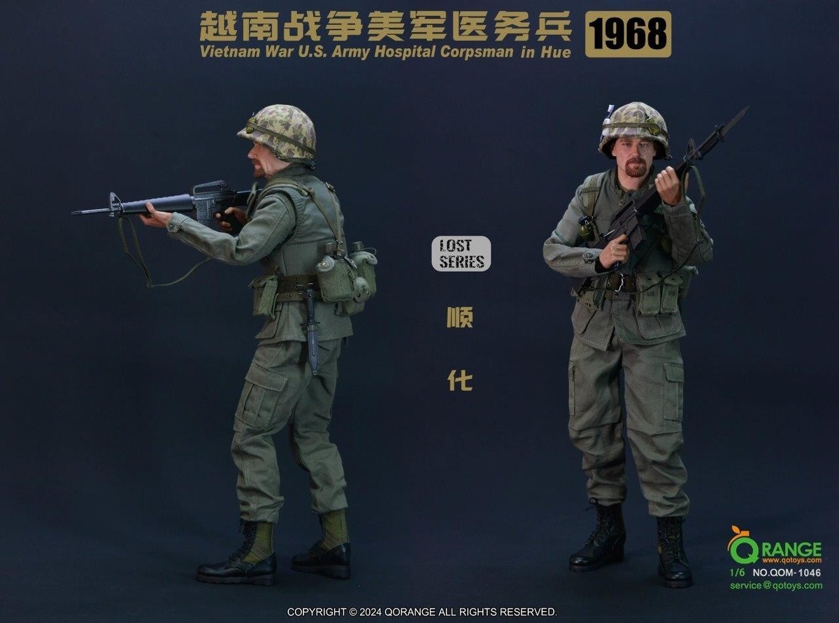 1/6スケール ミリタリーフィギュア USMC Vietnam セット 1:6 QO Toys Vietnam US Army Corpsman M16 Rifle w/ Sling for
