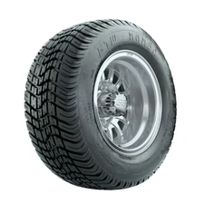 Set of 4 GTW 10" Medusa Machined Golf Cart Wheels on 205/50-10 Street Tires