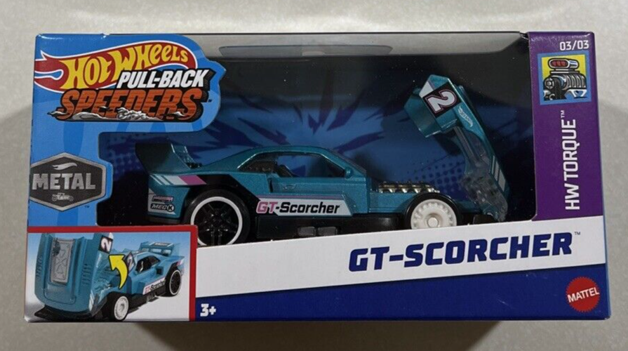NEW 2024 HOT WHEELS PULL-BACK SPEEDERS GT-SCORCHER HW TORQUE 1:43
