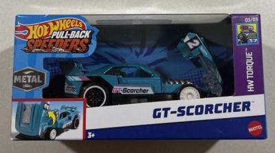 Hot Wheels GT-Scorcher プルバックカー 海外購入 NEW 2024 HOT WHEELS PULL-BACK SPEEDERS GT-SCORCHER HW TORQUE 1:43