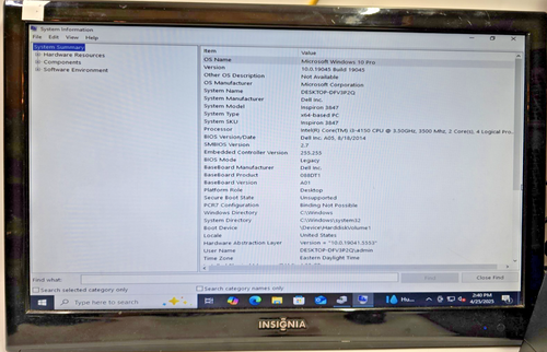 Dell Inspiron 3847 MT PC Core i3-4150 3.70GHz 8GB RAM 500GB HDD Win 10 Pro - Picture 5 of 10