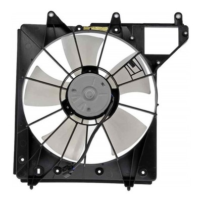 For Acura RL 2005-2012 Radiator Fan Plastic Brushed Motor Type Black and White
