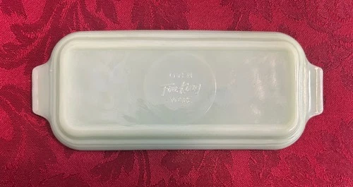 Vintage Original Fire King Oven Ware Jadeite Butter Dish
