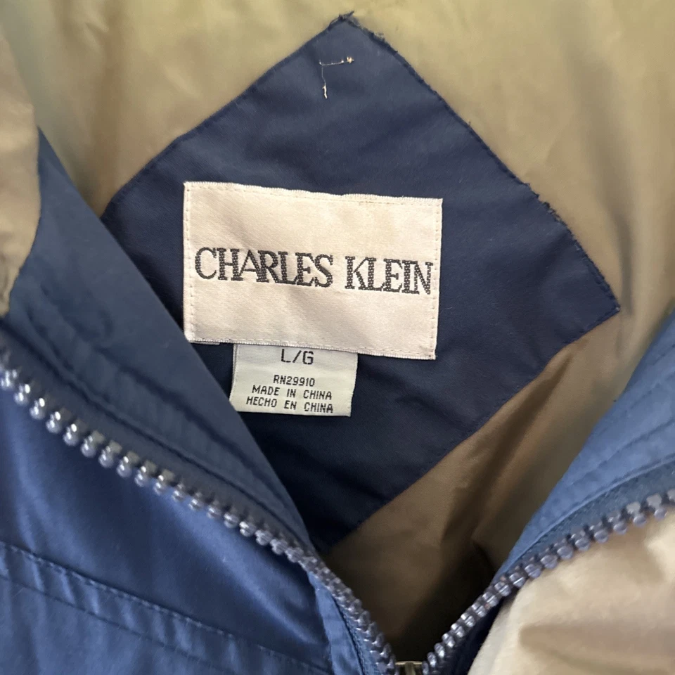 Abrigo acolchado de plumón vintage Charles Klein para hombre talla grande Foto 2 de 4