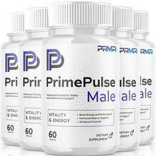 (5 Pack) Prime Pulse Advanced Male Pills PrimePulse Vitamin Supplement 300 Caps