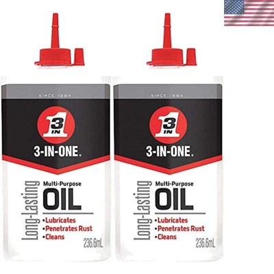 Efficient 8 oz Multi-Purpose Oil with Drip Applicator - 2 Bottles for Each Use