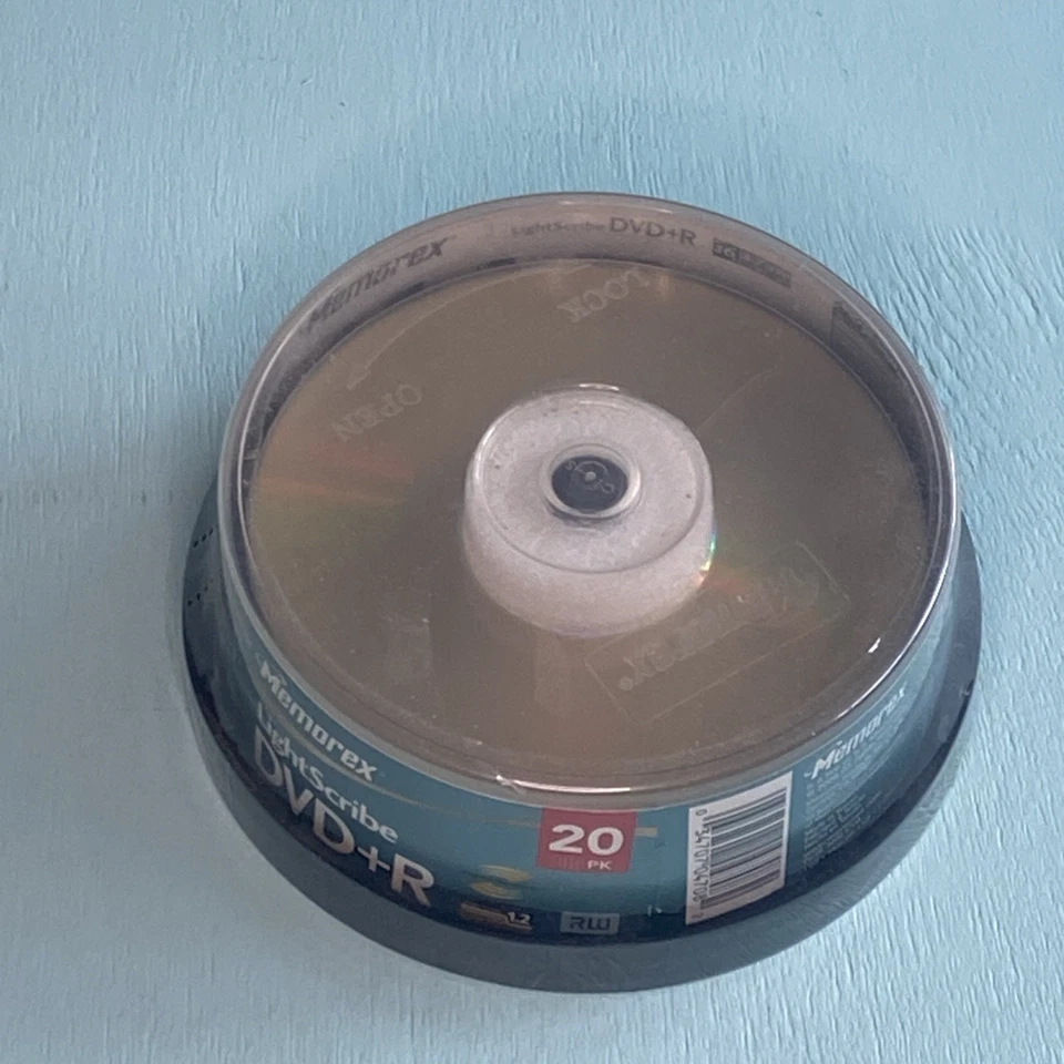 Memorex LightScribe DVD+R 20Pk 4.7 GB 16x 120 Min Recordable NEW SEALED - Image 3 of 4