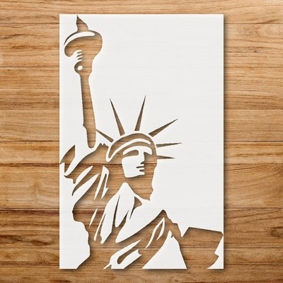 Statue of Liberty Wall Art Reusable Plastic Stencil for DIY Crafts - StencilAir