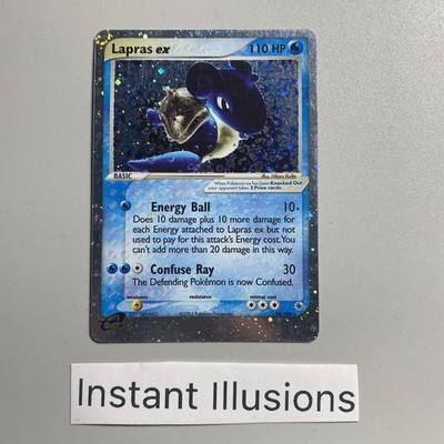 Lapras EX - Ruby & Sapphire Holo NM - Vintage Ultra Rare Swirl