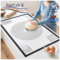 Backmatte Silikon Antihafte Extra Groß 91X61 Cm Teigmatte Backunterlage