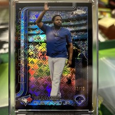 2025 Topps Chrome Logofractor Vladimir Guerrero Jr Black Refractor #d 2/10