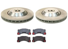 Shw Performance Oem Front Brake Disc Rotors Brembo Low-met Pads Kit For Cayenne