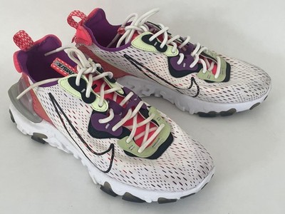 Nike React Vision Shoes Mens 8 Barely Volt Running Training Sneakers D/MS/X
