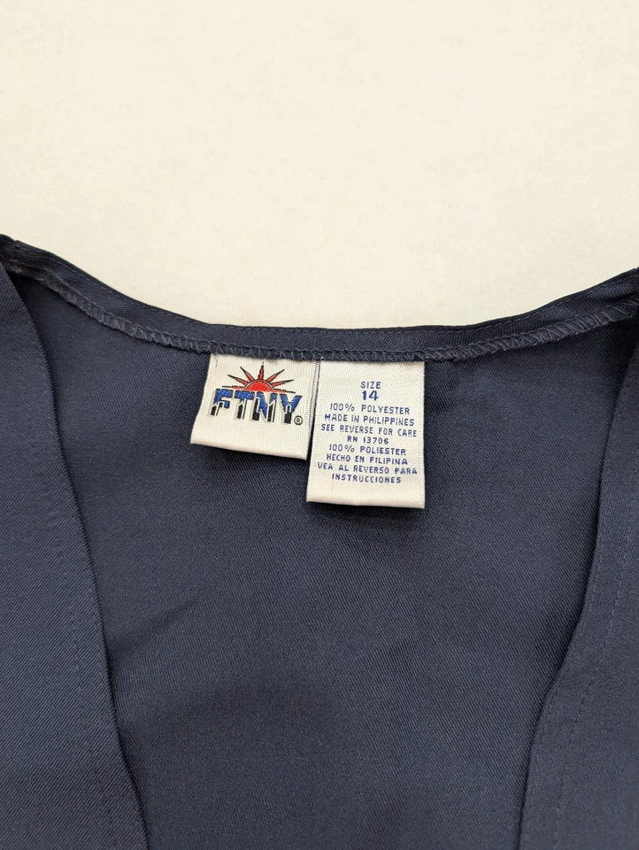 Vestido uniforme escolar para niñas FTNY talla 14 azul marino plisado jersey Foto 3 de 4