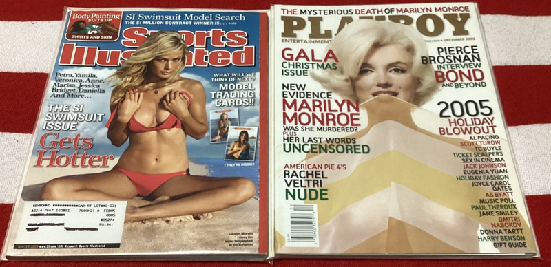 Sports Illustrated Magazine Winter 2005 Carolyn Murphy & Playboy Dec 2005 LN