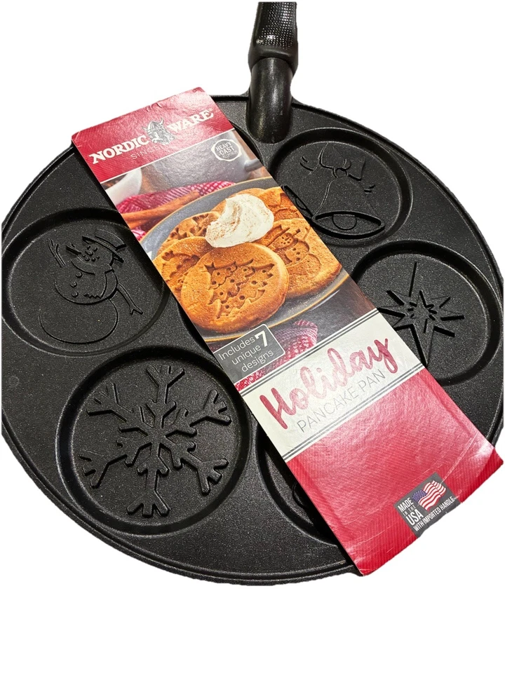 Nordic Ware USA Fall Christmas Mini Pancake Pan Skillet Read - Image 2 of 3