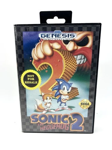 Sonic the Hedgehog 2 SEGA Genesis 1992 Not for Resale CIB Works Vintage Game