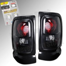 For 94-01 Dodge Ram Smoke Black Tail Lights Pair White License Plate Bulbs For 94-01 Dodge Ram Smoke Black Tail Lights Pair White License Plate Bulbs