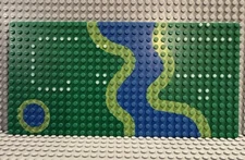 Lego Rare Castle Baseplate 16x32 Forestman Printed Great Condition.