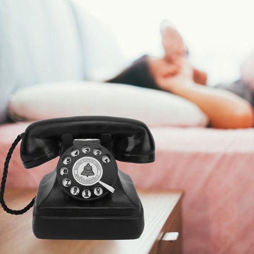 Retro Telefon Modell Harz Taste Vintage Festnetz Telefon Statue Home Decor Gesch - Afbeelding 18 van 24