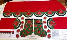 Christmas Mantel Scarf Stocking Cranston Print Works VIP Fabric Panel