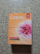 8 Bars Caress Daily Silk Bar Soap Floral Oil Essence Discontinued Formula