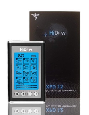 HiDow XPD Dual Channel TENS EMS Unit 12 Modes Muscle Stimulator Pain Relief T...
