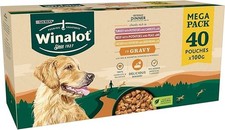Winalot Sunday Dinner in Gravy Wet Dog Food Mega Pack - 40 Pouches X 100g 3.97 per kilo