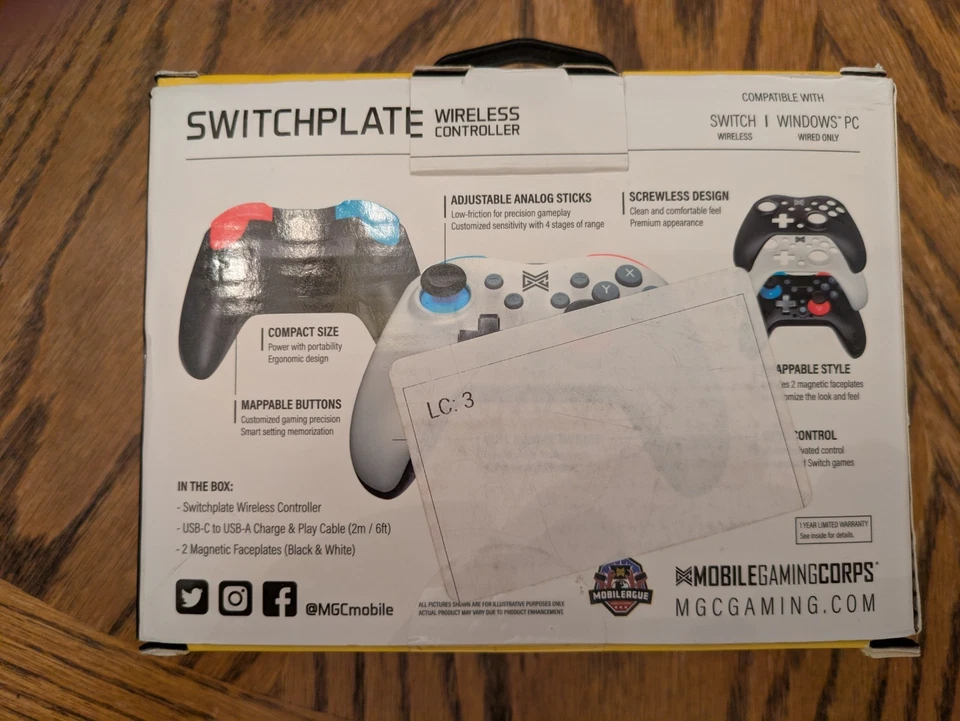 Switch Plate Enhanced Wireless Controller for Nintendo (New/Unopened) - Image 2 of 2