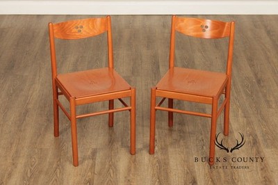Calligaris Italian Modern Pair of Dining Side Chairs | eBay