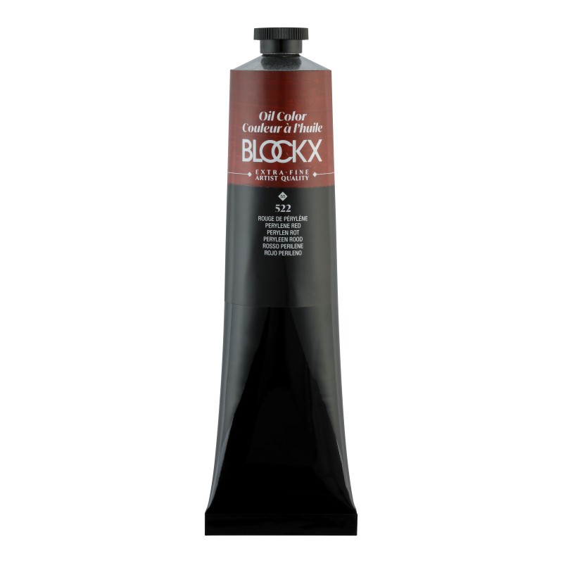 Peinture à l'huile extra-fine Blockx rouge de pérylène en tube de 200ml