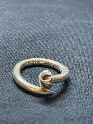 Chrome Hearts Silver Nail Ring Size 9 | eBay